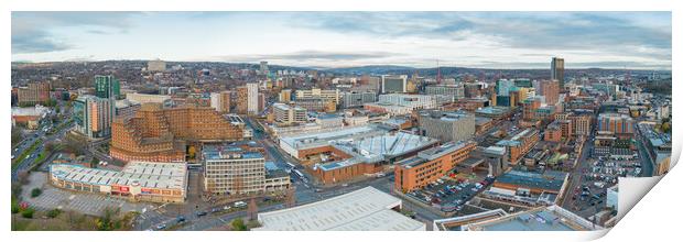 Sheffield City Panorama Print by Apollo Aerial Photography