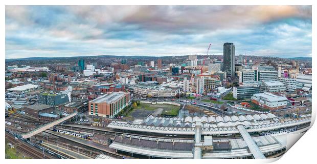 The City of Sheffield Print by Apollo Aerial Photography