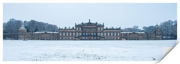 Wentworth Woodhouse Rotherham Winter Print by Apollo Aerial Photography
