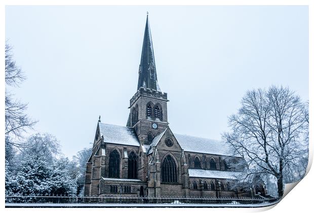 Wentworth Church Christmas Print by Apollo Aerial Photography