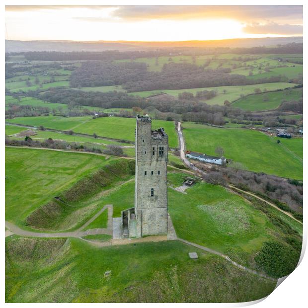 Victoria Tower Wakefield Print by Apollo Aerial Photography