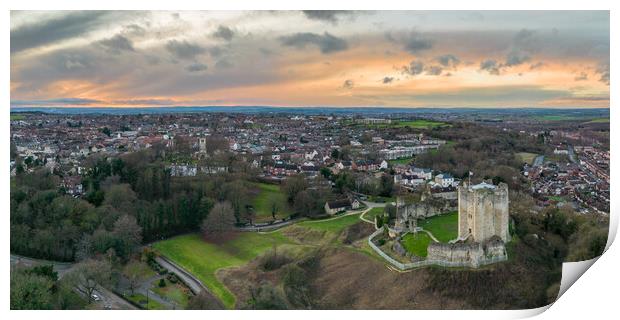 Conisbrough Panoramic Print by Apollo Aerial Photography