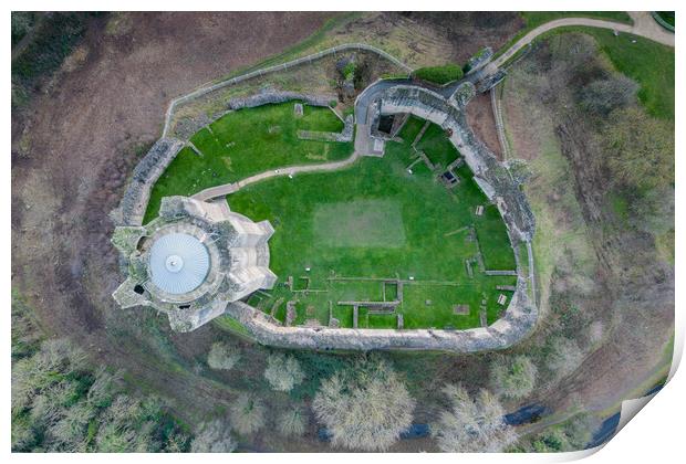 Conisbrough Castle and Keep Print by Apollo Aerial Photography