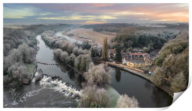 Sprotbrough Sunrise Print by Apollo Aerial Photography