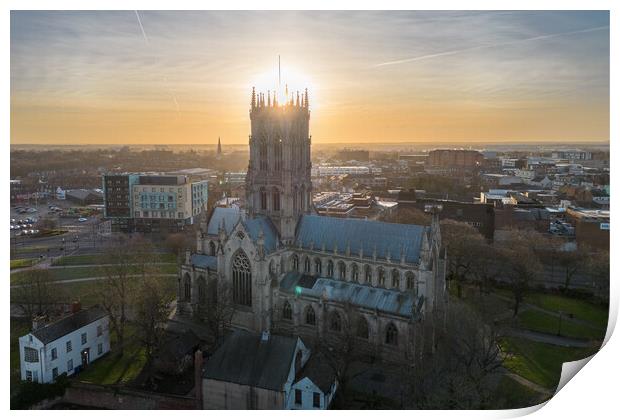 St Georges Church, Doncaster Print by Apollo Aerial Photography