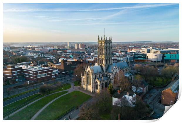 St Georges Church, Doncaster Print by Apollo Aerial Photography