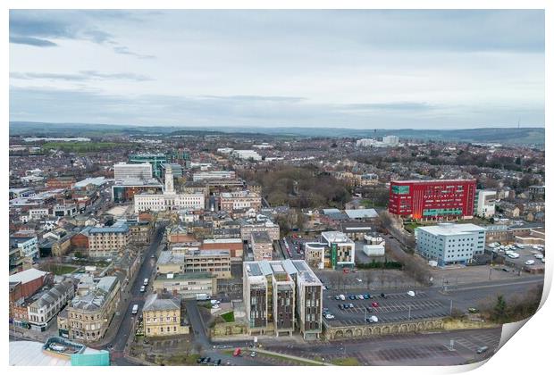Barnsley Skyline Print by Apollo Aerial Photography