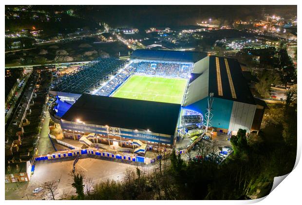 Hillsborough Football Stadium at Night Print by Apollo Aerial Photography