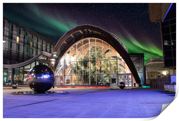 Sheffield Winter Gardens Aurora Print by Apollo Aerial Photography