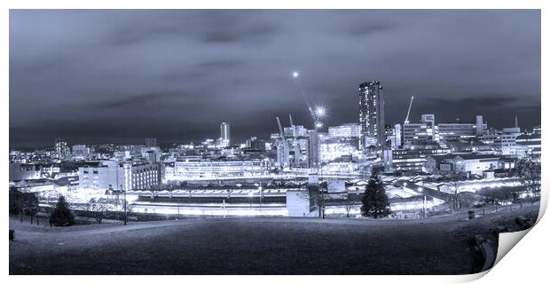 Sheffield Skyline Night Print by Apollo Aerial Photography