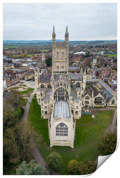 Gloucester Cathedral Print by Apollo Aerial Photography