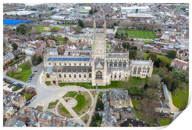 Gloucester Cathedral Print by Apollo Aerial Photography