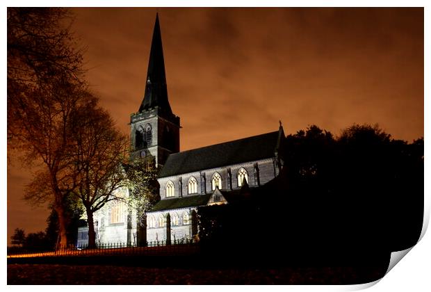 Wentworth Church Rotherham Print by Apollo Aerial Photography