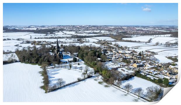 Wentworth In The Snow Print by Apollo Aerial Photography