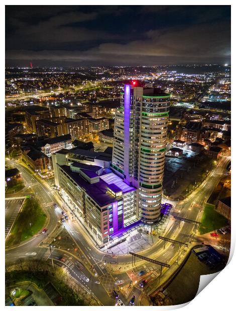 The Dalek Building Leeds Print by Apollo Aerial Photography