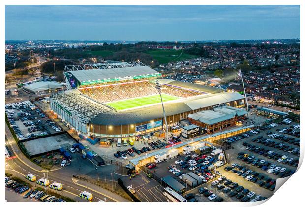 Leeds United Capacity Crowd Print by Apollo Aerial Photography