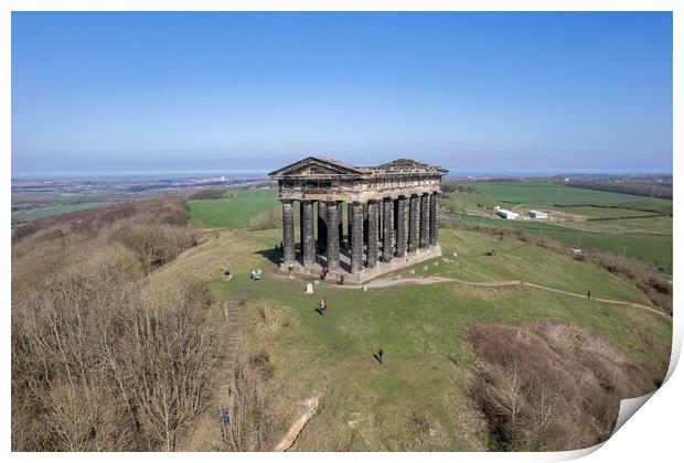 Penshaw Monument Aerial  Print by Apollo Aerial Photography