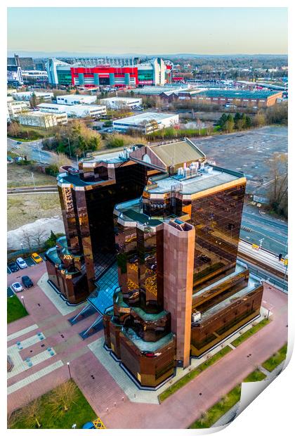 Quay West Building Manchester Print by Apollo Aerial Photography