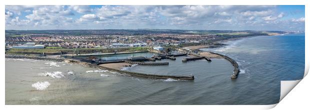 Seaham Harbour Aerial View Print by Apollo Aerial Photography