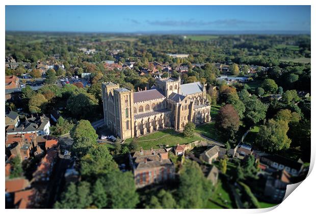 Ripon Cathedral Print by Apollo Aerial Photography