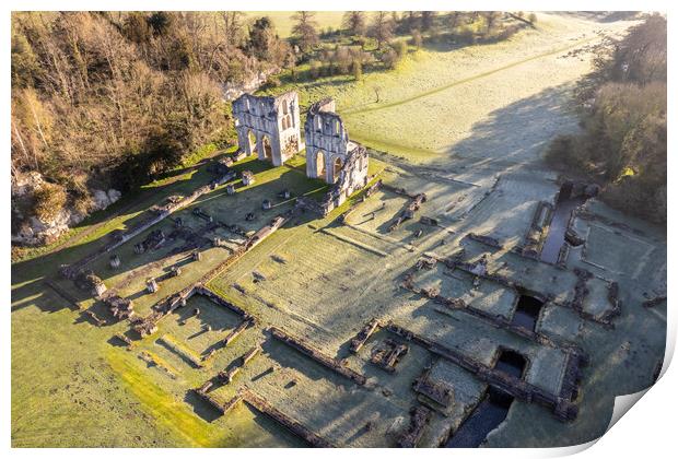 Roche Abbey Print by Apollo Aerial Photography