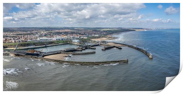 Seaham Harbour Aerial View Print by Apollo Aerial Photography