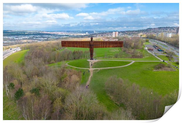 The Angel Of The North Print by Apollo Aerial Photography