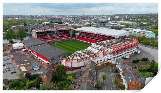 The City Ground Nottingham Print by Apollo Aerial Photography