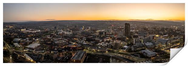 Sheffield City Skyline Print by Apollo Aerial Photography