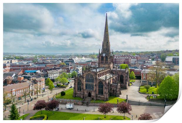 Rotherham Minster Print by Apollo Aerial Photography