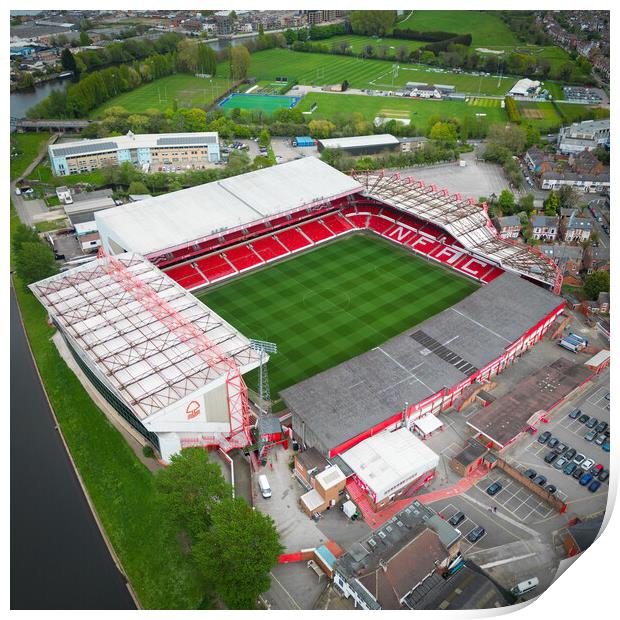 The City Ground Nottingham Print by Apollo Aerial Photography
