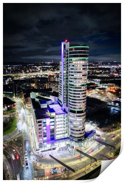 Bridgewater Place At Night Print by Apollo Aerial Photography