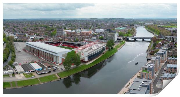 The City Ground Nottingham Forest Print by Apollo Aerial Photography