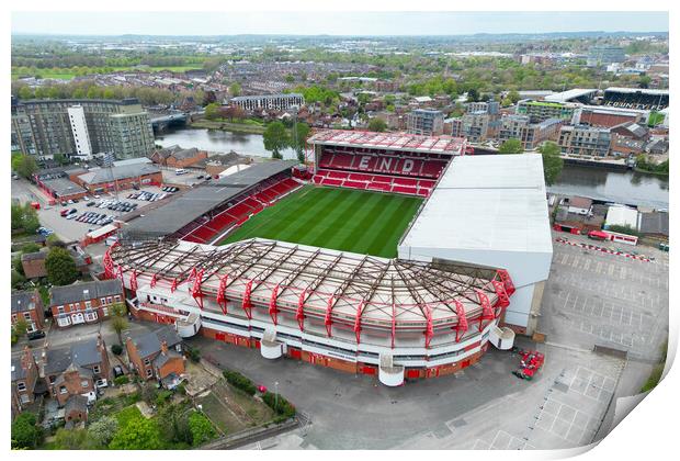 The City Ground Nottingham Forest Print by Apollo Aerial Photography