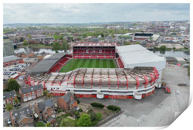 The City Ground Nottingham Forest Print by Apollo Aerial Photography