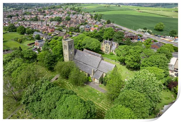 The Parish Church of St John Print by Apollo Aerial Photography