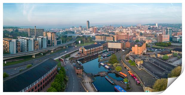 Victoria Quays Sheffield View Print by Apollo Aerial Photography