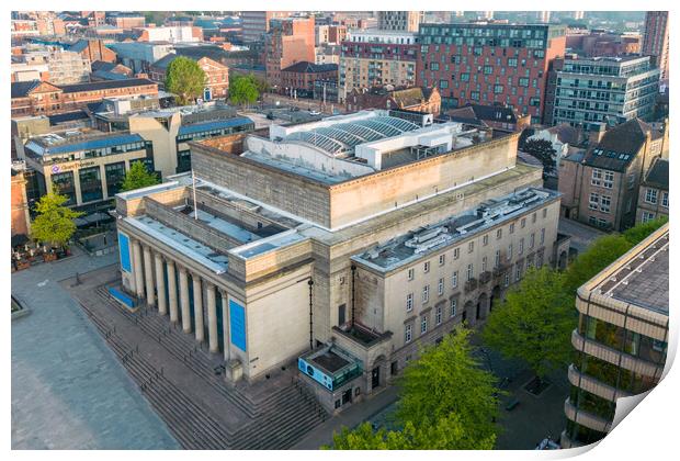 Sheffield City Hall Print by Apollo Aerial Photography