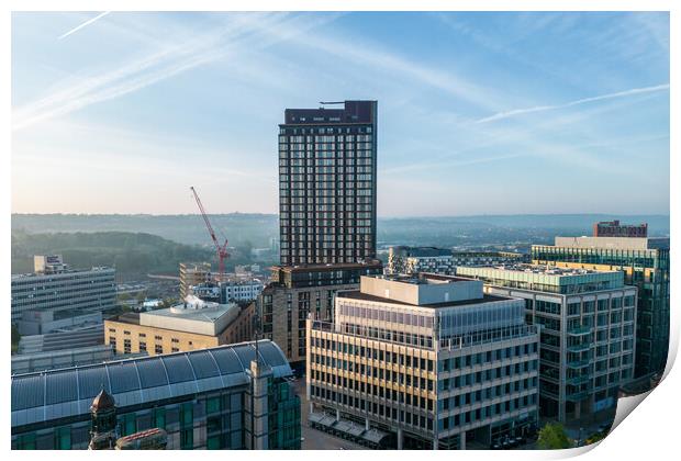 St Pauls Tower, Sheffield Print by Apollo Aerial Photography