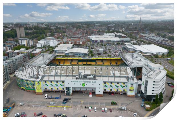 Carrow Road Norwich City Print by Apollo Aerial Photography