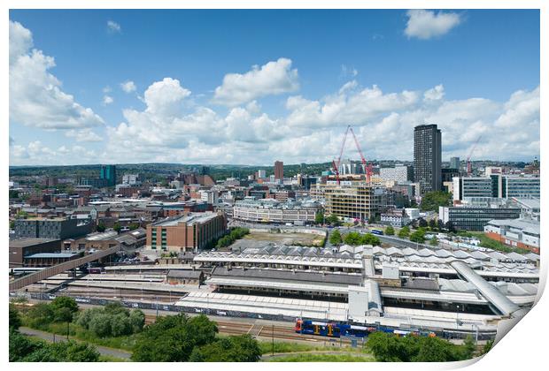 Sheffield Skyline  Print by Apollo Aerial Photography