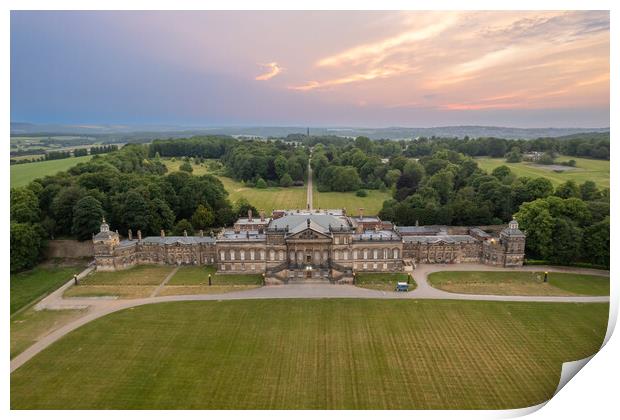 Wentworth Woodhouse Aerial View Print by Apollo Aerial Photography