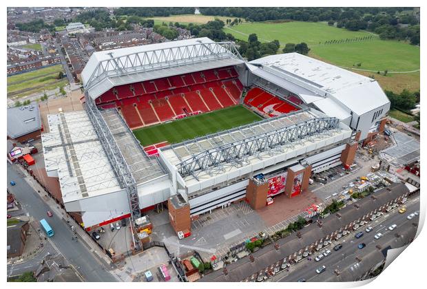Anfield Home of The Reds Print by Apollo Aerial Photography
