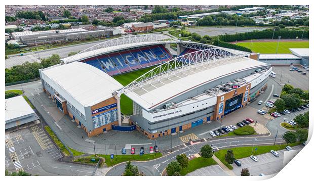 The DW Stadium Wigan Print by Apollo Aerial Photography