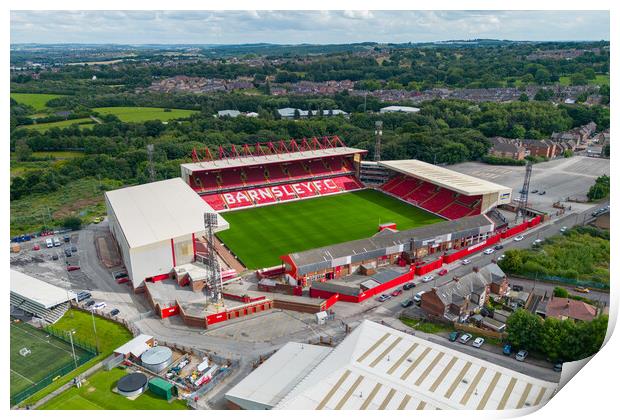 Oakwell Stadium Barnsley Print by Apollo Aerial Photography