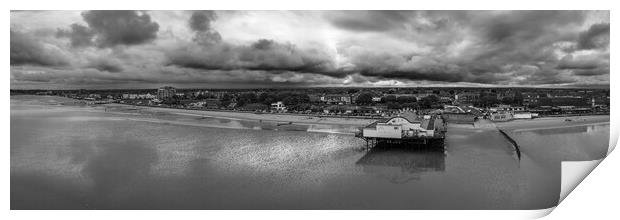 Cleethorpes Pier Black and White Print by Apollo Aerial Photography