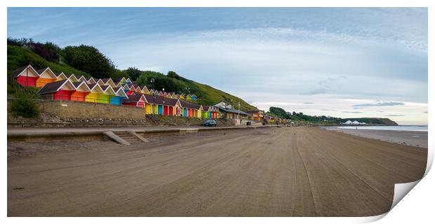 Scarborough Beach Huts Print by Apollo Aerial Photography
