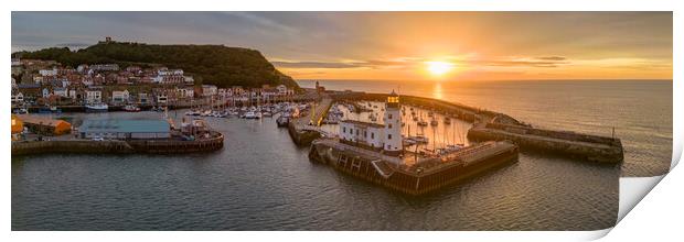 Scarborough Sunrise Panorama Print by Apollo Aerial Photography