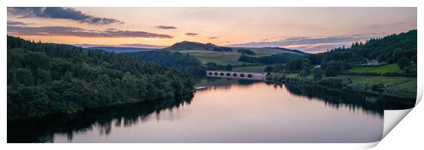 Ladybower Sunset Print by Apollo Aerial Photography