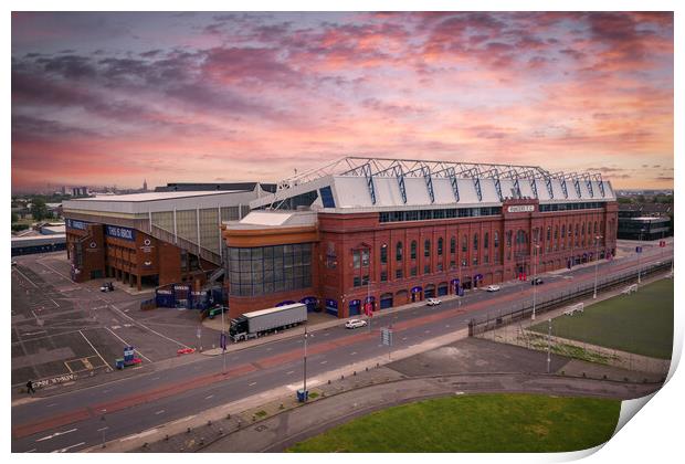 Ibrox Home of the Gers Print by Apollo Aerial Photography